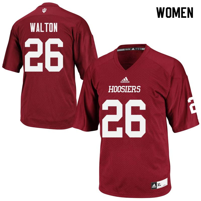 Women #26 Kiante Walton Indiana Hoosiers College Football Jerseys Sale-Crimson
